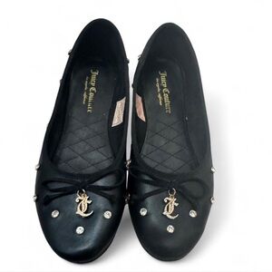 Juicy Couture Black Embellished Flats
